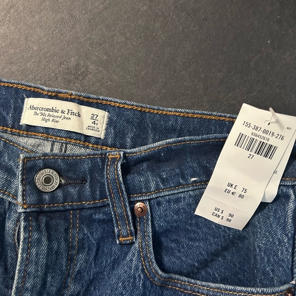NWT Abercrombie & fitch high rise 90s relaxed jean - Picture 4 of 4